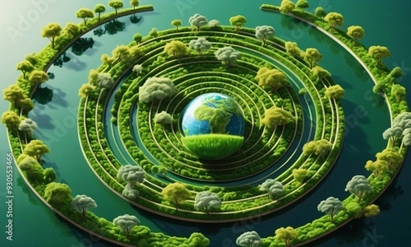 Fototapeta background with circles, abstract background