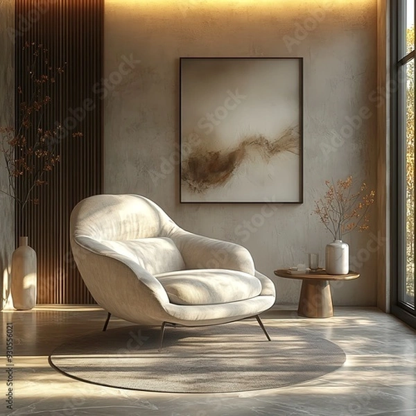 Obraz Harmony in Simplicity: A Minimalist Reflection of Form and Space