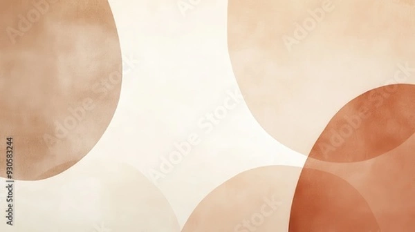 Obraz Abstract design featuring soft shapes in warm tones, creating a calming visual effect.