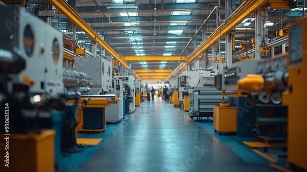 Obraz Wide view of an industrial manufacturing plant