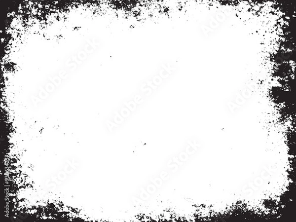 Obraz Abstract Grunge Texture with Grainy Elements: A monochrome vector design featuring distressed and scratchy elements
