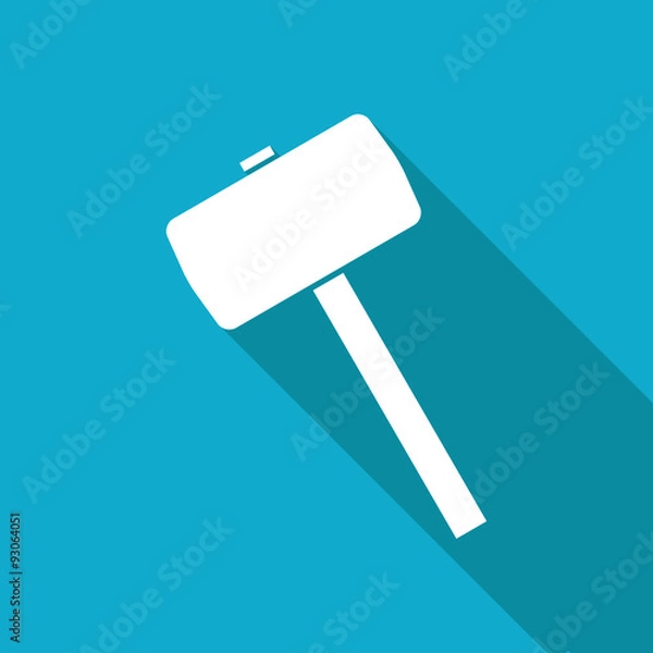 Fototapeta Vector hammer icon. Epswhite flat0 