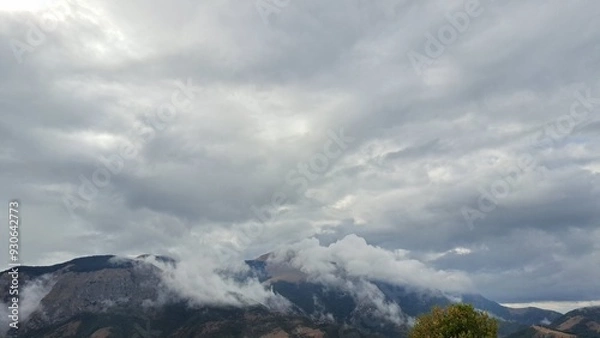 Obraz clouds over the mountains