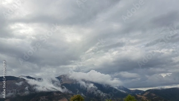 Obraz clouds in the mountains