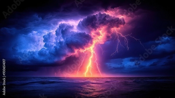 Obraz Electric Fury Over the Ocean