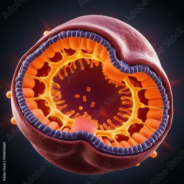 Fototapeta 3D model of mitochondria 