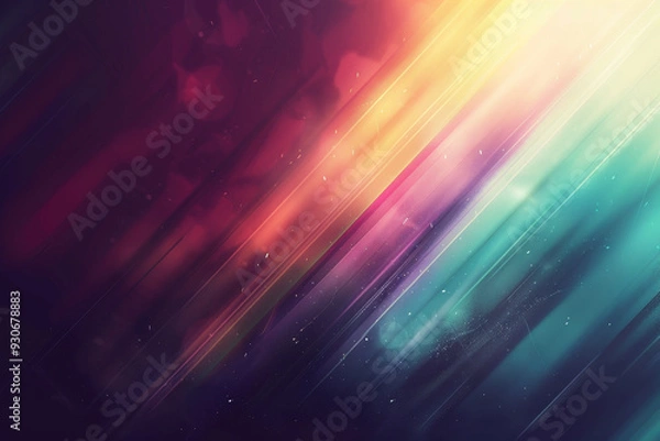 Fototapeta A colorful, abstract background with a blue stripe