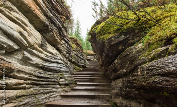 Obraz Wavy Rock Stair Path
