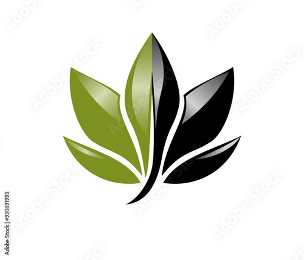 Obraz green leaf logo, icon, symbol