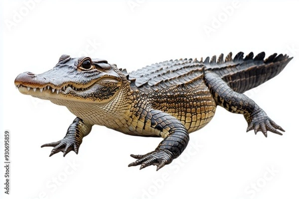 Obraz crocodile isolated on white background