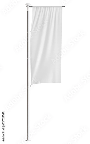 Obraz An image of a Pole Banner isolated on a white background