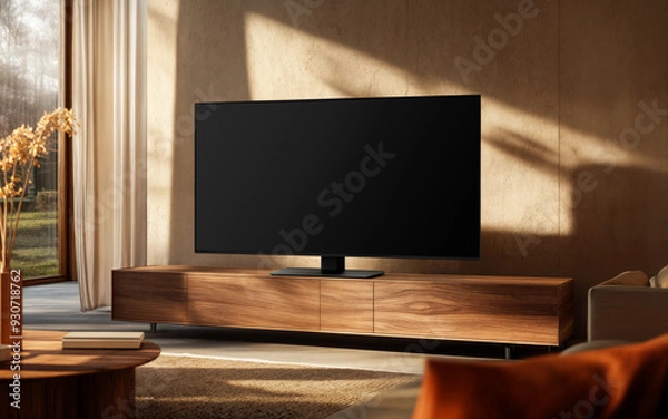 Fototapeta An image of a TV isolated on a white background