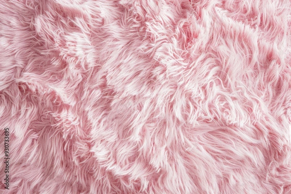 Fototapeta Pink fur background texture creating soft and fluffy pattern