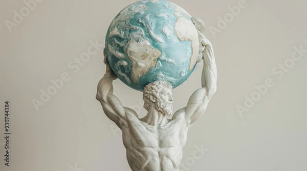 Obraz Greek statue holding globe 