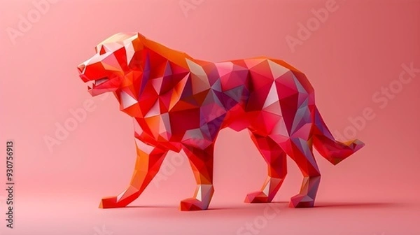 Obraz Zodiac signs made of coloured metal squares in 3D.