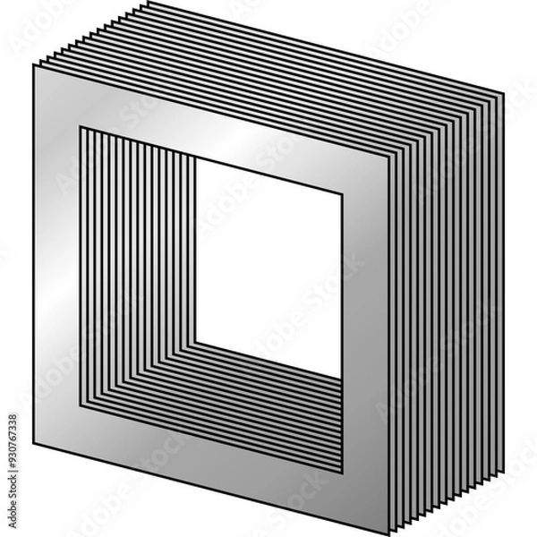 Fototapeta Transformer Core’s structure. Vector illustration.