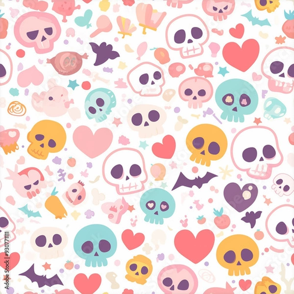 Fototapeta スマイルボーンズパターン