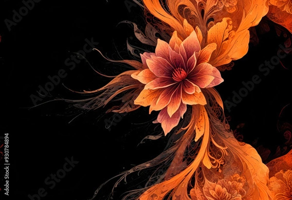 Fototapeta abstract floral background