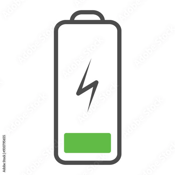 Obraz Battery Charging vector icon. Editable stroke, pixel perfect
