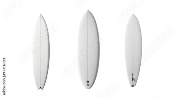 Obraz Surfboards isolated on white transparent	