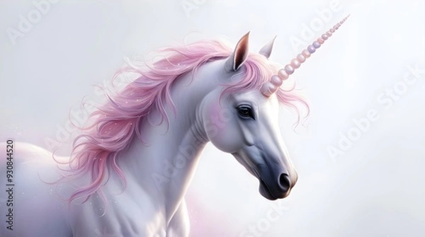 Fototapeta playful unicorn with a fantasy-inspired charm