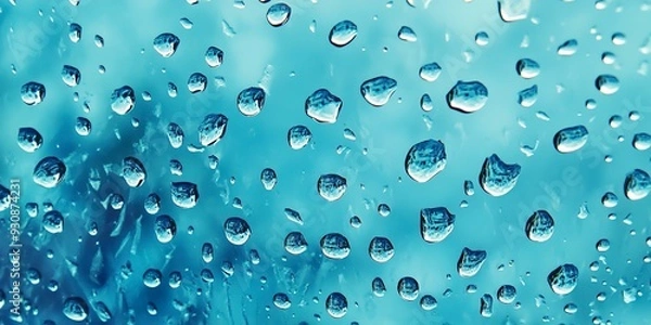 Obraz rain drops on the window