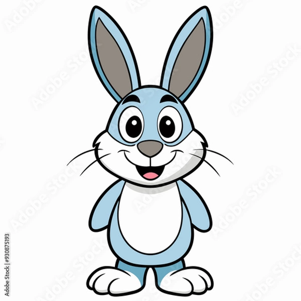 Fototapeta Rabbit silhouette in vector. Easter bunny, Can be used as a stencil or template for festive decorations, postcards, shop windows