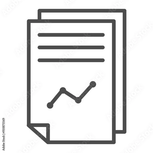 Obraz report vector icon flat simple