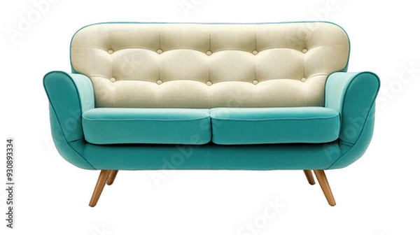 Obraz Luxury Sofa Isolated on White Background