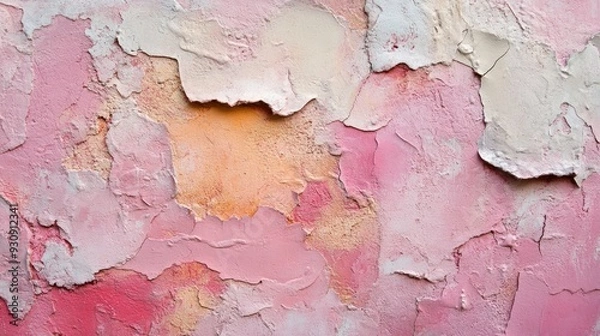 Fototapeta messy wall stucco texture background. Decorative wall paint , ai