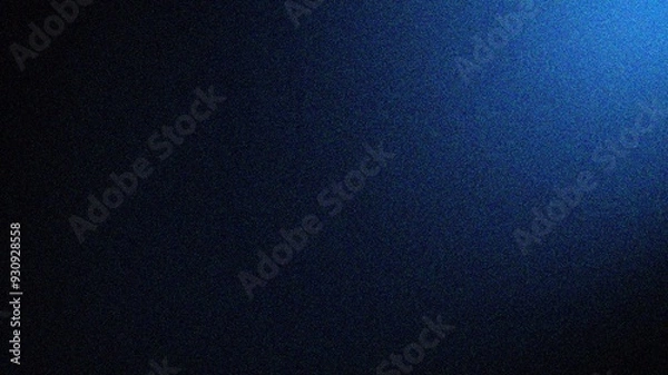 Fototapeta Blue black grainy texture effect abstract gradient background  dark vibrant color flow wave copy space