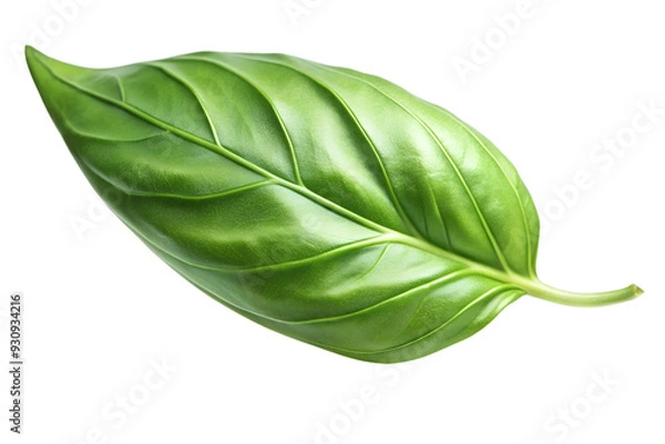 Fototapeta Basil leaves isolated on transparent background png