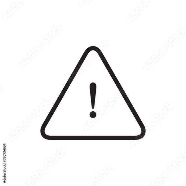 Fototapeta Exclamation danger sign illustration. attention sign trendy style illustration for web and app on white background..eps
