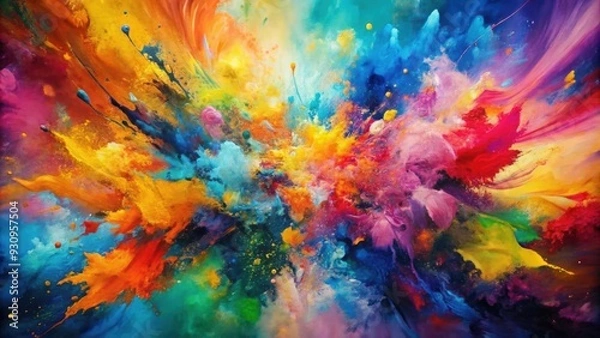 Fototapeta Dynamic abstract expressionism in colorful backgrounds, abstract, dynamic, expressionism, colorful, vibrant, art