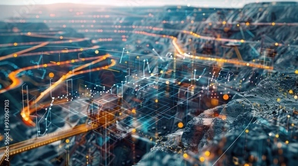 Fototapeta Digital Transformation in Mining Industry