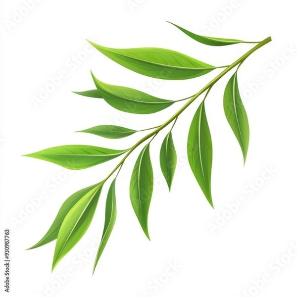 Obraz vector graphic of willow leaves