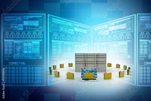 Fototapeta data network