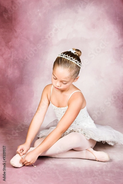 Obraz Young dancer wearing a tutu and tiara