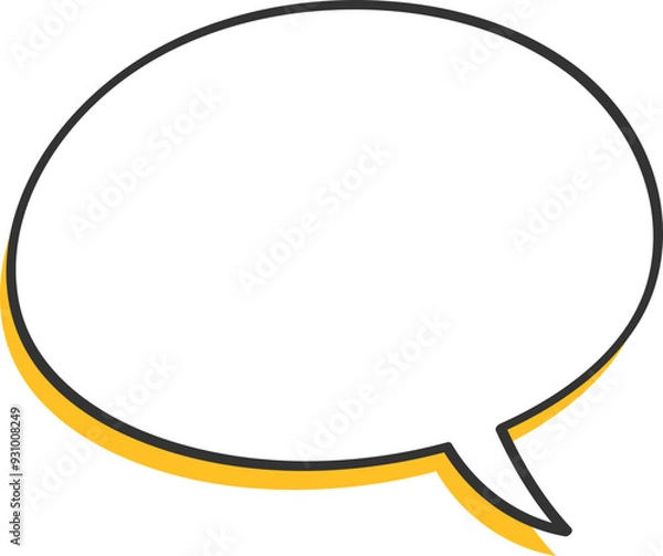 Obraz Speech bubble, thought balloon icon illustration.