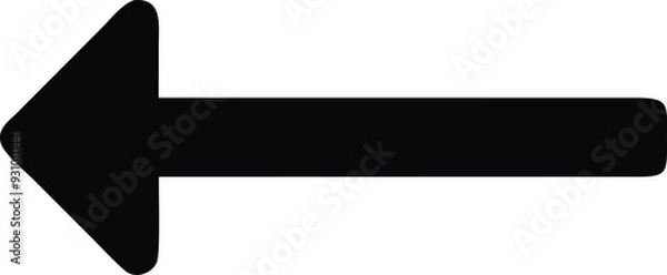 Obraz a black arrow pointing down on a white background