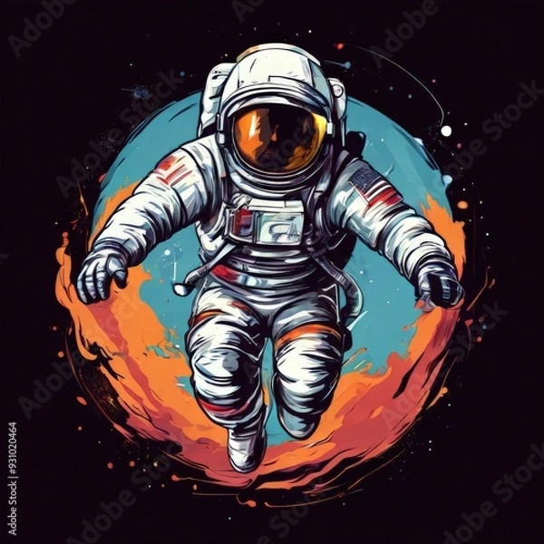 Obraz the AI Image Generator, astronaut illustration