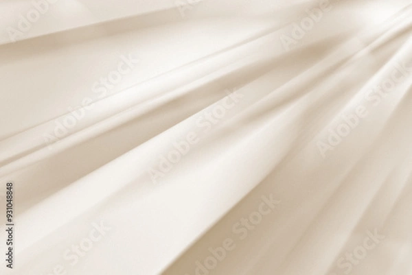Obraz 光り輝く絹のような明るいベージュのドレープ背景。上品で豪華な雰囲気のテクスチャ