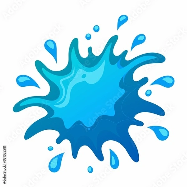 Fototapeta illustration of a splash of water