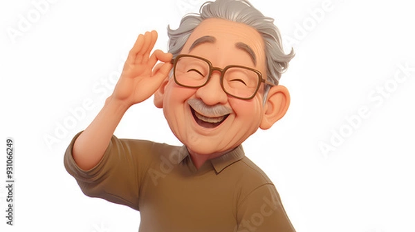 Obraz Laughing old man