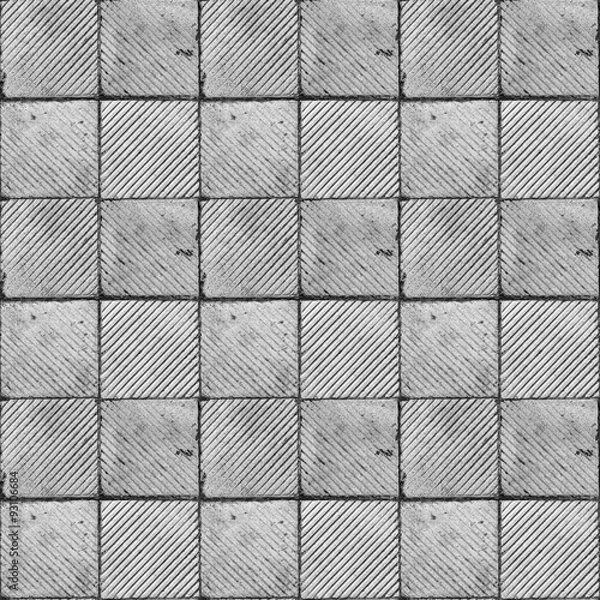 Fototapeta yellow ribbed tile on the floor and wall seamless tiled texture