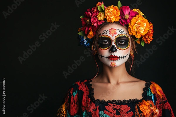 Fototapeta Halloween makeup for women, Easter makeup for women