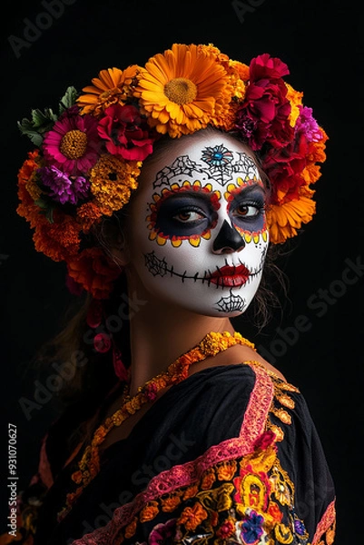 Fototapeta Halloween makeup for women, Easter makeup for women