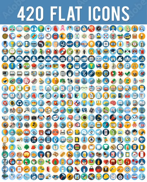 Fototapeta Universal Flat Icons