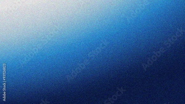 Obraz Blue grainy gradient abstract background, noise texture effect, banner poster header design