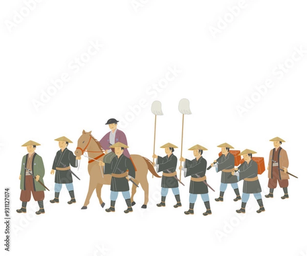 Obraz 参勤交代　江戸時代の人々